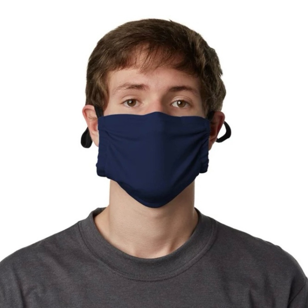 Port Authority Dark Blue Cotton Face Masks Set Of 5